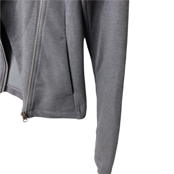 Athleta On The Move Moto Jacket Asymmetrical Zip Jasper Green Size XXS - Picture 7 of 10